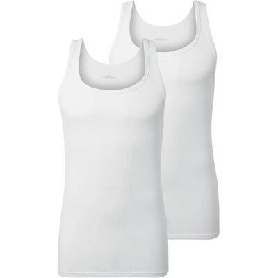 Tchibo - 2 Doppelripp-Unterhemden - Herren - Gr. M/5 - weiss Tchibo - 2 Doppelripp-Unterhemden - Herren - Gr. M/5 - weiss