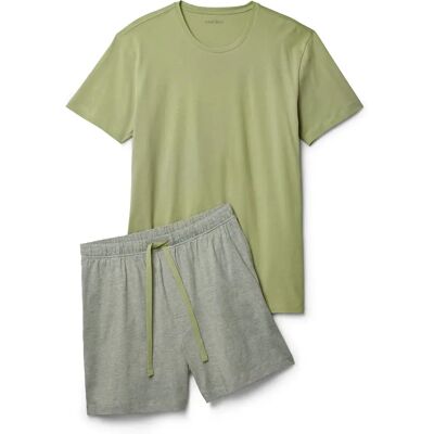 Tchibo - Shorty-Pyjama-Set - Herren - Gr. S - grün/gestreift Tchibo - Shorty-Pyjama-Set - Herren - Gr. S - grün/gestreift