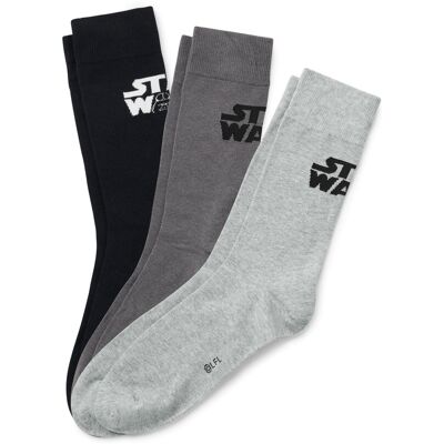 Tchibo - 3 Paar Socken »Star Wars« - Herren - Gr. 38-40 - hellgrau/jacquard Tchibo - 3 Paar Socken »Star Wars« - Herren - Gr. 38-40 - hellgrau/jacquard