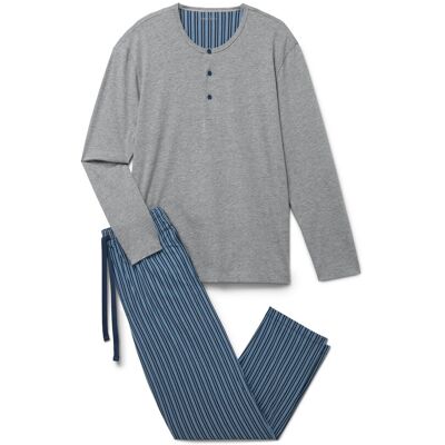 Tchibo - Pyjama - Herren - Gr. S - hellgrau/gestreift Tchibo - Pyjama - Herren - Gr. S - hellgrau/gestreift