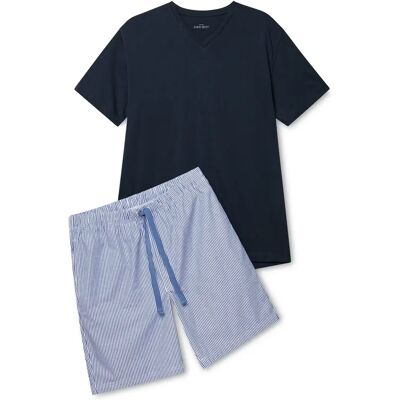 Tchibo - Shorty-Pyjama-Set - Herren - Gr. S - dunkelblau/gestreift Tchibo - Shorty-Pyjama-Set - Herren - Gr. S - dunkelblau/gestreift