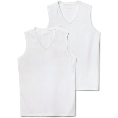 Tchibo - 2 Tanktops - Herren - Gr. M/5 - weiss Tchibo - 2 Tanktops - Herren - Gr. M/5 - weiss