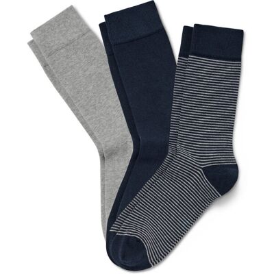 Tchibo - 3 Paar Socken - Herren - Gr. 41-43 - dunkelblau/gestreift Tchibo - 3 Paar Socken - Herren - Gr. 41-43 - dunkelblau/gestreift