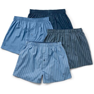 Tchibo - 4 Flanell-Boxershorts - Herren - Gr. Xl/7 - dunkelblau/gestreift Tchibo - 4 Flanell-Boxershorts - Herren - Gr. Xl/7 - dunkelblau/gestreift