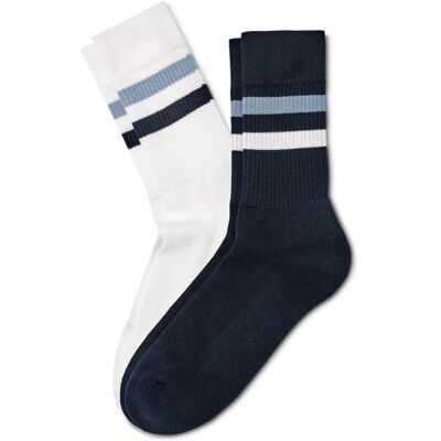 Tchibo - 2 Paar Rippstrick-Socken - Unisex - Gr. 35-38 - dunkelblau Tchibo - 2 Paar Rippstrick-Socken - Unisex - Gr. 35-38 - dunkelblau
