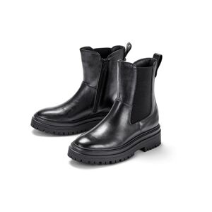 Tchibo - Leder-Boots - Schwarz - Gr.: 38 Kunststoff  38 female