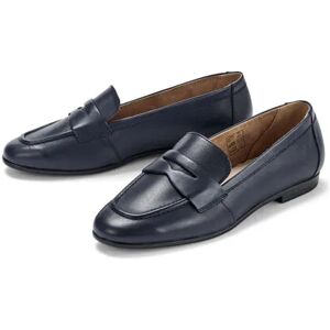 Tchibo - Leder-Loafer - Dunkelblau - Gr.: 42 Kunststoff  42 female