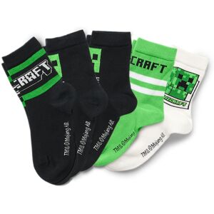 Tchibo - 5 Paar Minecraft Kinder-Socken - Gr. 35-38 - schwarz Tchibo - 5 Paar Minecraft Kinder-Socken - Gr. 35-38 - schwarz