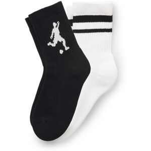 Tchibo - 2 Paar Tennissocken »Fussball« - Gr. 31-34 - schwarz Tchibo - 2 Paar Tennissocken »Fussball« - Gr. 31-34 - schwarz