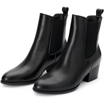 Tchibo - Leder-Stiefelette - Damen - Gr. 39 - schwarz Tchibo - Leder-Stiefelette - Damen - Gr. 39 - schwarz