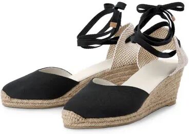 Tchibo - Espadrilles mit Keilabsatz - Schwarz - 100% Baumwolle - Gr.: 38 Kunststoff  38