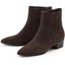 Tchibo - Stiefelette aus chromfrei gegerbtem Veloursleder - Braun - Gr.: 41 Kunststoff  41 female