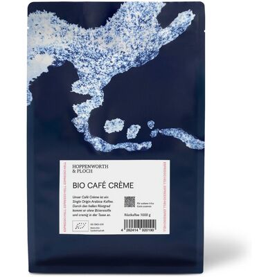 Hoppenworth & Ploch - Café Crème Bio - 1 kg Ganze Bohne - Intensität: 4/6 Hoppenworth & Ploch - Café Crème Bio - 1 kg Ganze Bohne - Intensität: 4/6