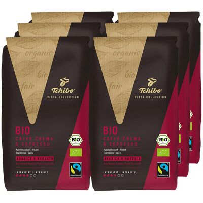 Tchibo Vista Collection Bio Caffè Crema & Espresso - 6x1 kg - Whole Bean - Kaffee Tchibo Vista Collection Bio Caffè Crema & Espresso - 6x1 kg - Whole Bean - Kaffee