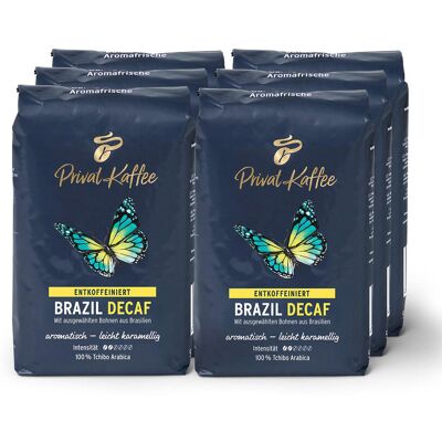 Tchibo - Privat Kaffee Brazil Decaf - 6 x 500 g Ganze Bohne - Intensität: 2/6 Tchibo - Privat Kaffee Brazil Decaf - 6 x 500 g Ganze Bohne - Intensität: 2/6