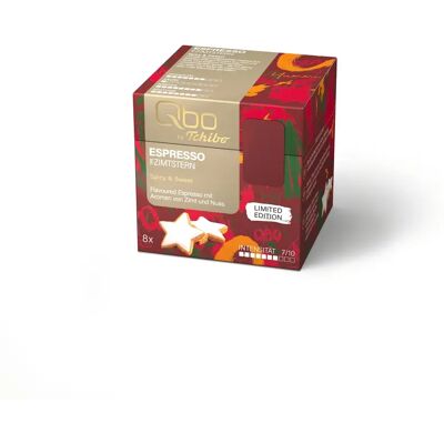 Qbo Flavoured Espresso Zimtstern - 8 Kapseln - Intensität: 7/10 Qbo Flavoured Espresso Zimtstern - 8 Kapseln - Intensität: 7/10