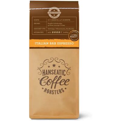 Hanseatic - Italian Bar Espresso - 250 g Gemahlen - Intensität: 6/6 Hanseatic - Italian Bar Espresso - 250 g Gemahlen - Intensität: 6/6