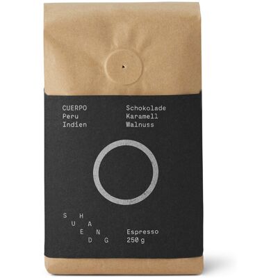 Suedhang - Cuerpo Espresso - 250 g Ganze Bohne - Intensität: 5/6 Suedhang - Cuerpo Espresso - 250 g Ganze Bohne - Intensität: 5/6