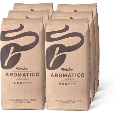 Tchibo - Aromatico Classico - 6 x 1 kg Ganze Bohne - Intensität: 3/6 Tchibo - Aromatico Classico - 6 x 1 kg Ganze Bohne - Intensität: 3/6