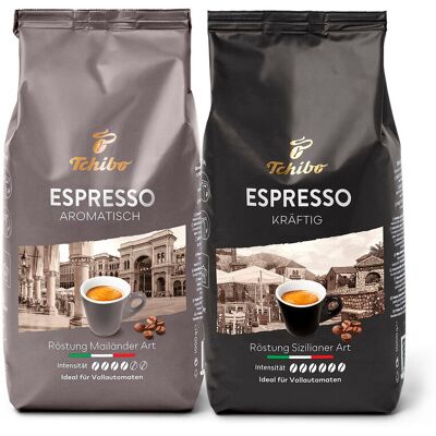 Tchibo Espresso Bestseller-Set - 2x 1 kg Ganze Bohne Tchibo Espresso Bestseller-Set - 2x 1 kg Ganze Bohne