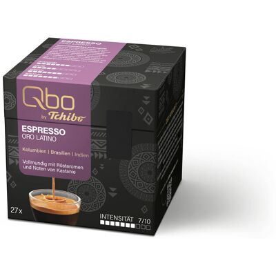 Qbo Espresso ORO Latino - 27 Kapseln - Intensität: 7/10 Qbo Espresso ORO Latino - 27 Kapseln - Intensität: 7/10