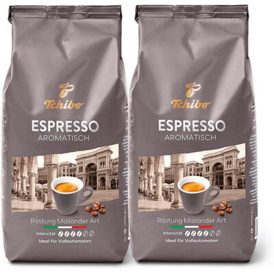 Tchibo - Espresso Aromatisch - 2 x 1 kg Ganze Bohne - Intensität: 4/6 Tchibo - Espresso Aromatisch - 2 x 1 kg Ganze Bohne - Intensität: 4/6