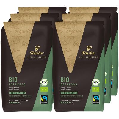Tchibo - Vista Collection Bio Espresso - 6x 1 kg Ganze Bohne - Coffee Tchibo - Vista Collection Bio Espresso - 6x 1 kg Ganze Bohne - Coffee