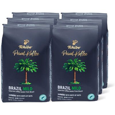 Tchibo - Privat Kaffee Brazil Mild – 6x 500g Ganze Bohne Kollo - Intensität: 2/6 Tchibo - Privat Kaffee Brazil Mild – 6x 500g Ganze Bohne Kollo - Intensität: 2/6