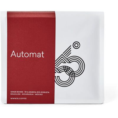 55 Degrees - Automat Caffè Crema - 250 g Ganze Bohne - Intensität: 6/6 55 Degrees - Automat Caffè Crema - 250 g Ganze Bohne - Intensität: 6/6