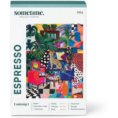 sometime - Contemp 1 Espresso - 250 g Ganze Bohne - Intensität: 5/6 sometime - Contemp 1 Espresso - 250 g Ganze Bohne - Intensität: 5/6