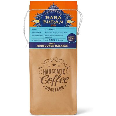 Hanseatic - Baba Budan Filterkaffee - 250g Ganze Bohne - Intensität: 3/6 Hanseatic - Baba Budan Filterkaffee - 250g Ganze Bohne - Intensität: 3/6