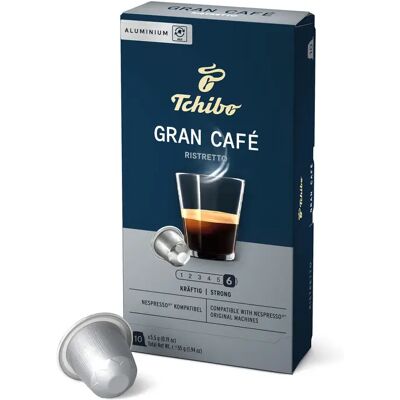 Tchibo - Gran Café Ristretto - 10 Kapseln - Intensität: 6/6 Tchibo - Gran Café Ristretto - 10 Kapseln - Intensität: 6/6