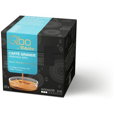 Qbo Caffè Grande Kirinyaga Baya - 27 Kapseln - Intensität: 3/10 Qbo Caffè Grande Kirinyaga Baya - 27 Kapseln - Intensität: 3/10
