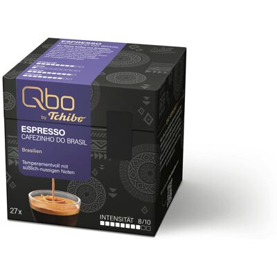 Qbo Espresso Cafezinho DO Brasil - 27 Kapseln - Intensität: 8/10 Qbo Espresso Cafezinho DO Brasil - 27 Kapseln - Intensität: 8/10