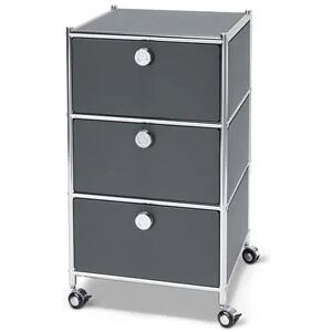 Rollcontainer »CN3« mit 3 Schubladen - Tchibo - Chrom Metall Grau  unisex