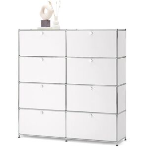 Highboard »CN3« mit 8 Klappen - Tchibo - Weiss Aluminium   unisex