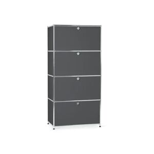 Highboard Metall »CN3« mit 4 Klappenfächern - Tchibo - Chrom Aluminium Matt  unisex