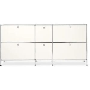 Sideboard Metall »CN3« gross mit 6 Klappenfächern - Tchibo - Weiss Aluminium   unisex