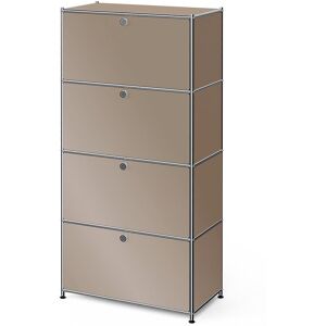 Tchibo - Metall-Highboard »Cn3« mit 4 Klappenfächern - 77x40x158,5cm - taupe - Stahl / Aluminium / Kunststoff Tchibo - Metall-Highboard »Cn3« mit 4 Klappenfächern - 77x40x158,5cm - taupe - Stahl / Aluminium / Kunststoff