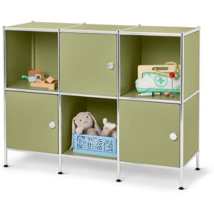 Tchibo - Sideboard Metall »Cn3 Kids« mit 3 Türen - 116x40x89,5cm - chrom - Stahl / Kunststoff / Kunststoff Tchibo - Sideboard Metall »Cn3 Kids« mit 3 Türen - 116x40x89,5cm - chrom - Stahl / Kunststoff / Kunststoff