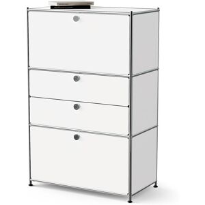 Tchibo - Kommode Metall »Cn3« mit 2 Klappenfächern und 2 Schubladen - 77x40x120,3cm - weiss - Stahl / Aluminium / Kunststoff Tchibo - Kommode Metall »Cn3« mit 2 Klappenfächern und 2 Schubladen - 77x40x120,3cm - weiss - Stahl / Aluminium / Kunststoff