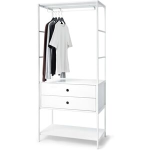 Tchibo - Garderobe »Klaar« mit 2 Schubladen - 80x45x178cm - weiss - Stahl Tchibo - Garderobe »Klaar« mit 2 Schubladen - 80x45x178cm - weiss - Stahl