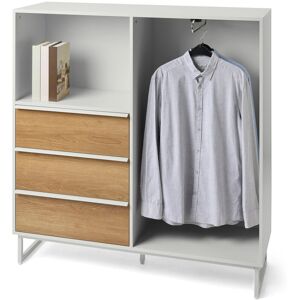 Tchibo - Kommode »Leeg« mit 3 Schubladen und Kleiderstange - 120x40x124cm - hellgrau - Stahl Tchibo - Kommode »Leeg« mit 3 Schubladen und Kleiderstange - 120x40x124cm - hellgrau - Stahl