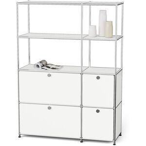 Tchibo - Regal Metall »Cn3« mit 4 Klappenfächern - 116x40x158,5cm - weiss - Stahl / Aluminium / Kunststoff Tchibo - Regal Metall »Cn3« mit 4 Klappenfächern - 116x40x158,5cm - weiss - Stahl / Aluminium / Kunststoff
