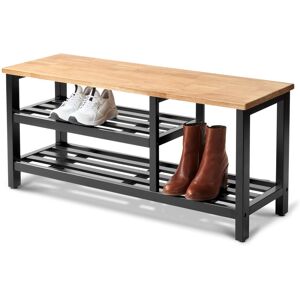 Tchibo - Sitzbank mit offenem Schuhfach - 100x35x45cm - schwarz - Buchenholz / Holz Tchibo - Sitzbank mit offenem Schuhfach - 100x35x45cm - schwarz - Buchenholz / Holz