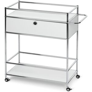 Tchibo - Barwagen Metall »Cn3« mit Schublade - 76,9x40x93cm - weiss - Metall / Stahl / Aluminium Tchibo - Barwagen Metall »Cn3« mit Schublade - 76,9x40x93cm - weiss - Metall / Stahl / Aluminium