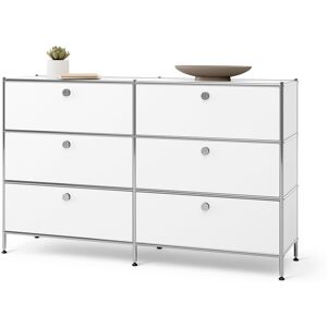 Tchibo - Kommode Metall »Cn3« mit 6 Schubladen - 152x40x73,5cm - weiss - Stahl / Aluminium / Kunststoff Tchibo - Kommode Metall »Cn3« mit 6 Schubladen - 152x40x73,5cm - weiss - Stahl / Aluminium / Kunststoff