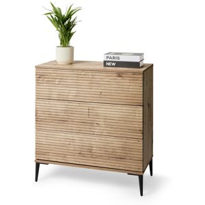 Tchibo - Kommode »Reet« mit Lamellenoptik - 80x40x85,5cm - schwarz - Holz / Stahl Tchibo - Kommode »Reet« mit Lamellenoptik - 80x40x85,5cm - schwarz - Holz / Stahl