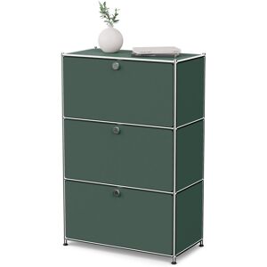 Tchibo - Kommode Metall »Cn3« mit 3 Klappenfächern - 77x40x120,5cm - olivgrün - Stahl / Aluminium / Kunststoff Tchibo - Kommode Metall »Cn3« mit 3 Klappenfächern - 77x40x120,5cm - olivgrün - Stahl / Aluminium / Kunststoff
