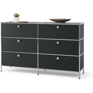 Tchibo - Kommode Metall »Cn3« mit 6 Schubladen - 152x40x73,5cm - schwarz - Stahl / Aluminium / Kunststoff Tchibo - Kommode Metall »Cn3« mit 6 Schubladen - 152x40x73,5cm - schwarz - Stahl / Aluminium / Kunststoff